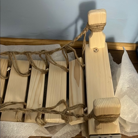 NWT Cat Mod Bridge Wall-Mounted Cat Hammock - Unfinished Wood - Picture 5 of 10